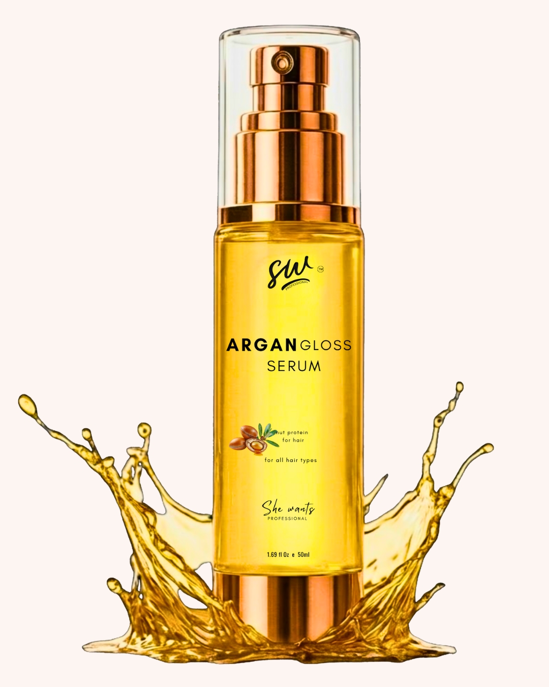 She Wants Professional Argan Gloss Hair Serum Thailand Formulated India