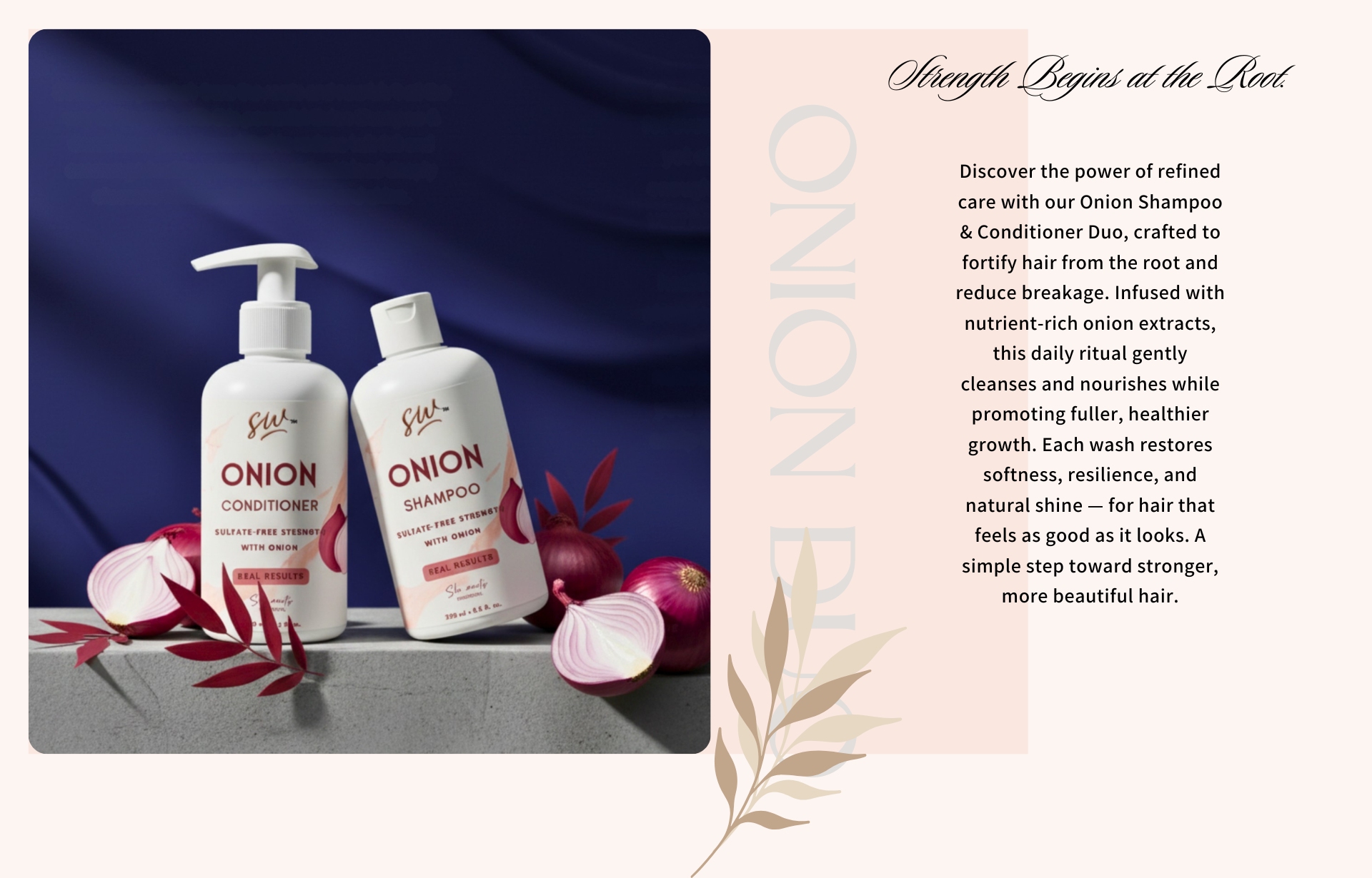 She Wants Professional Onion Hair Care Growth Shampoo